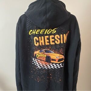 Cheetos Cheesing Race Car Black Hoodie, Men's large